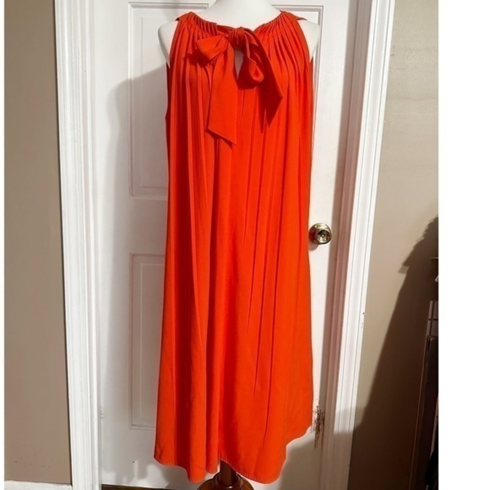 Escada Tie Front Flow Dress Sz XL (46)